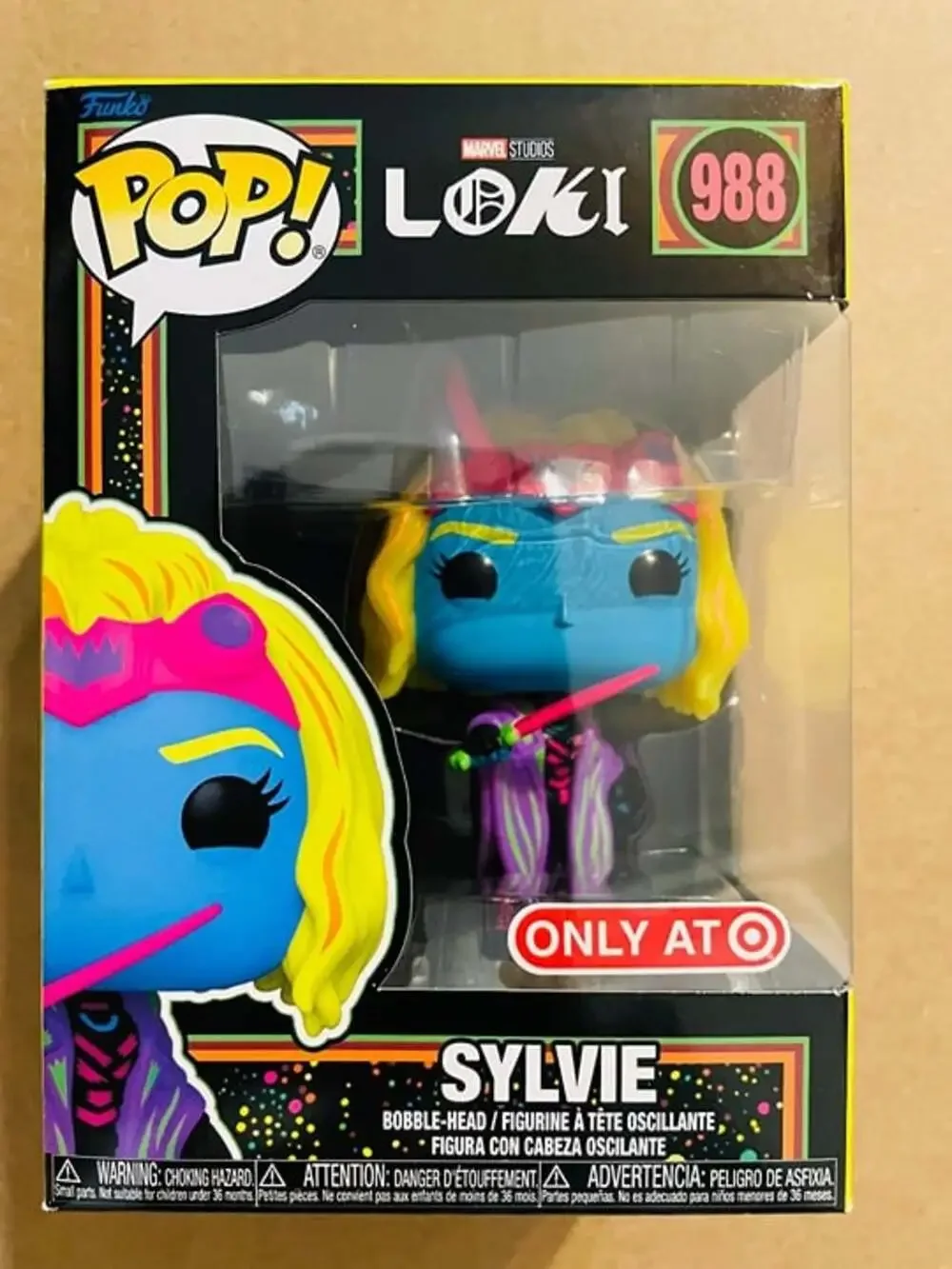 Funko Pop! Marvel Loki- Sylvie(Black Light) Target Exclusive #988~FREE SHIPPING!